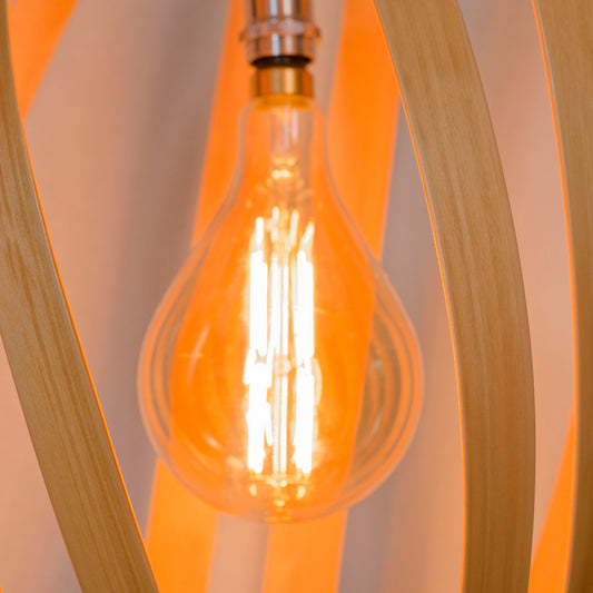 Twisties Munro kahikatea native timber pendant light, handmade in Tauranga NZ — view 2