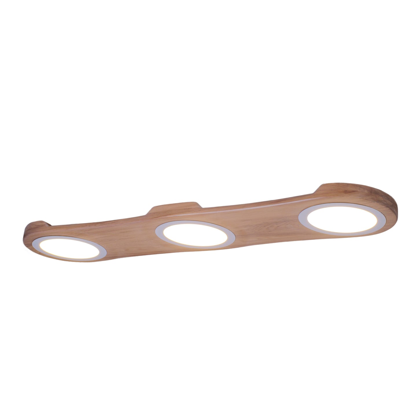 The Bright Side triple rimu native timber wall light, handmade in Tauranga NZ