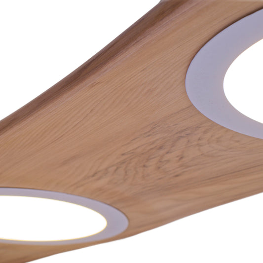 The Bright Side triple rimu native timber wall light, handmade in Tauranga NZ — view 2