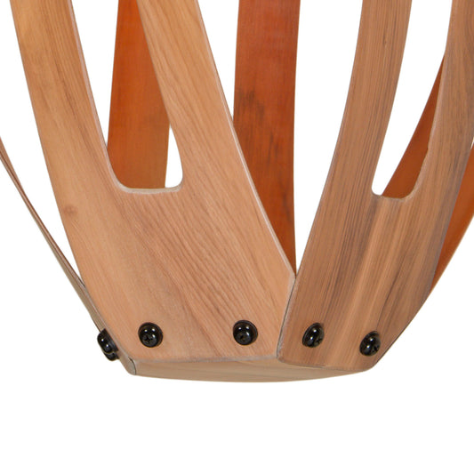 Twisties blonded matai native timber pendant light, handmade in Tauranga NZ — view 2