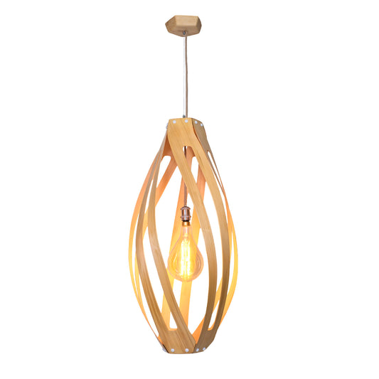Twisties Munro kahikatea native timber pendant light, handmade in Tauranga NZ