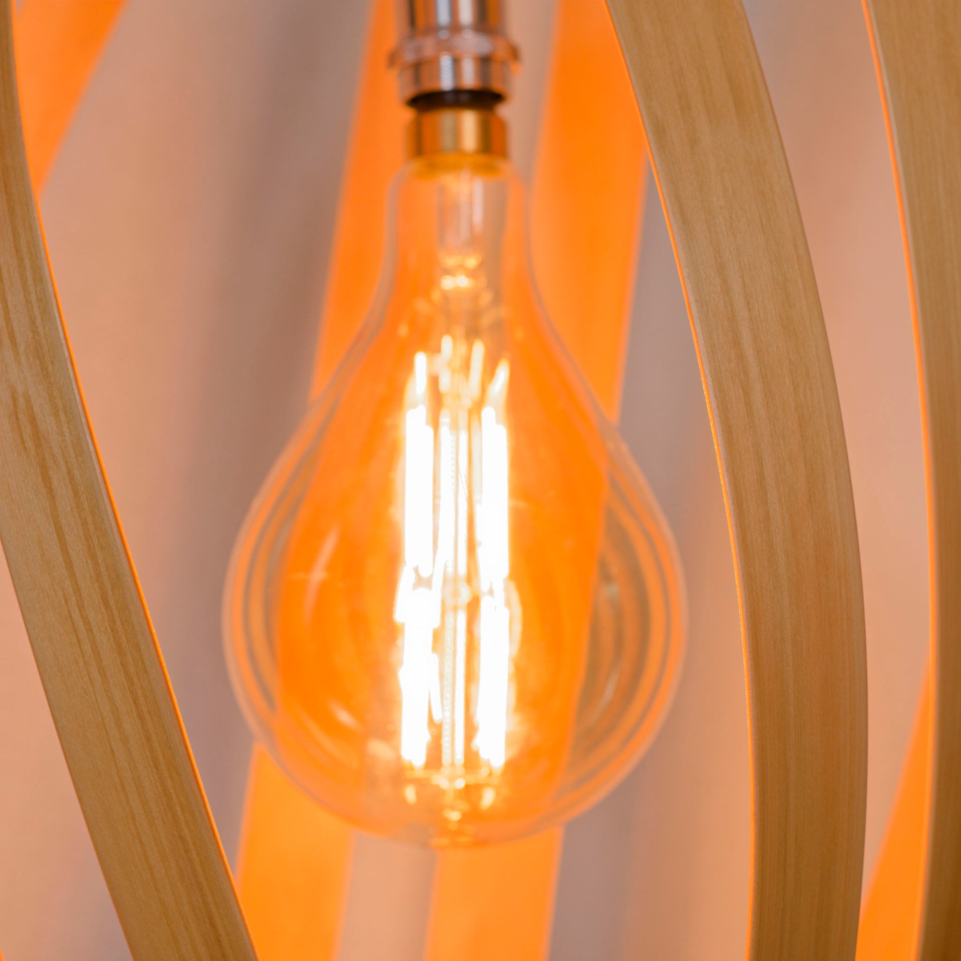 Twisties Munro kahikatea native timber pendant light, handmade in Tauranga NZ — view 2