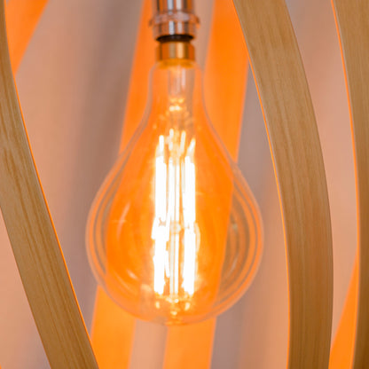 Twisties Munro kahikatea native timber pendant light, handmade in Tauranga NZ — view 2