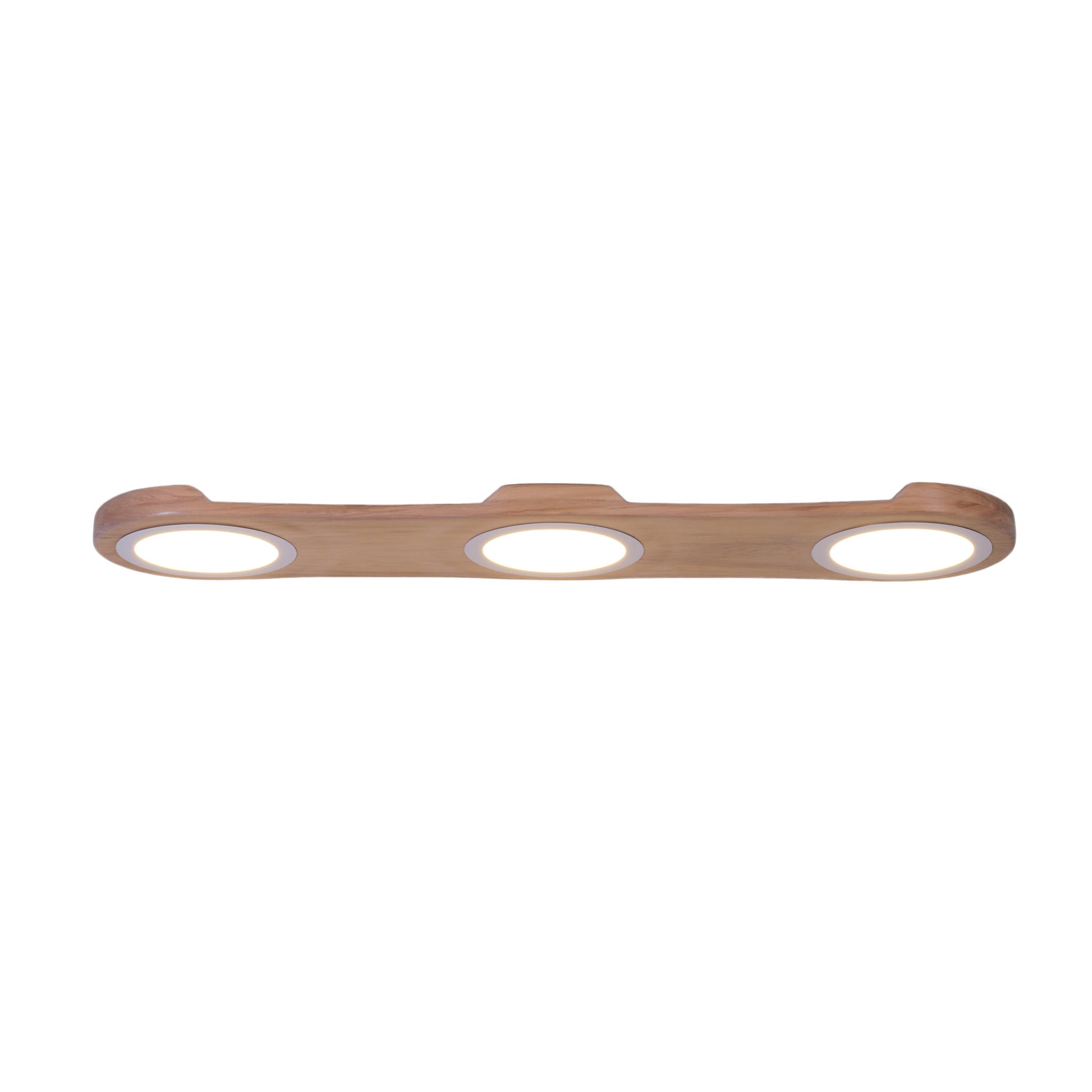 The Bright Side triple rimu native timber wall light, handmade in Tauranga NZ — view 3