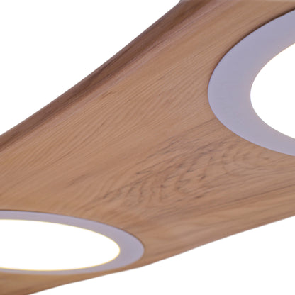 The Bright Side triple rimu native timber wall light, handmade in Tauranga NZ — view 2