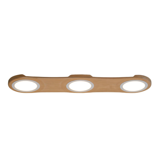 The Bright Side triple kauri native timber wall light, handmade in Tauranga NZ