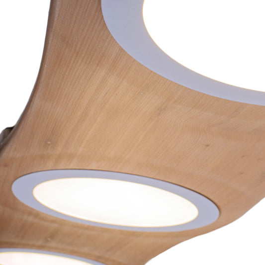 The Bright Side triple kauri native timber wall light, handmade in Tauranga NZ — view 2