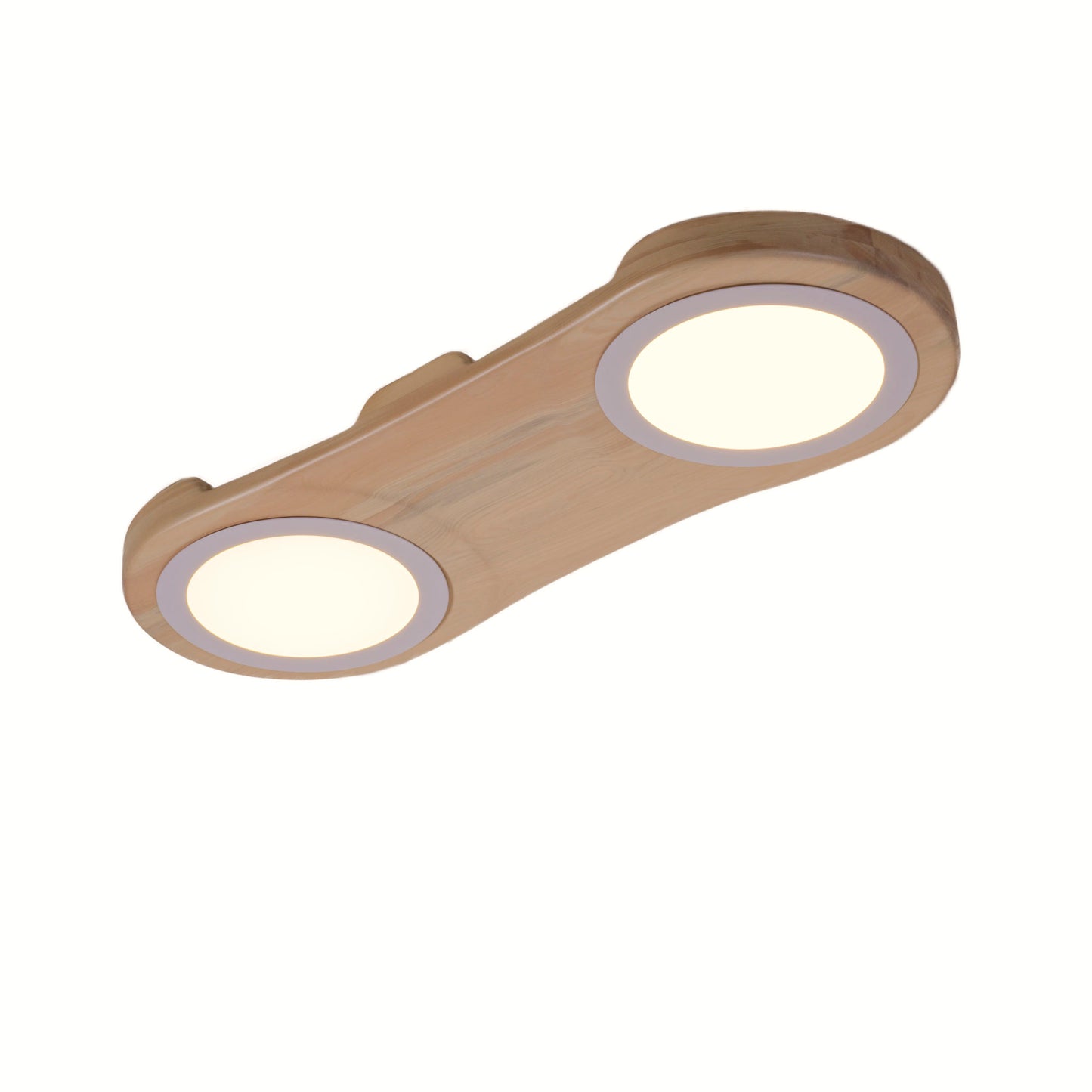 The Bright Side double kahikatea native timber wall light, handmade in Tauranga NZ