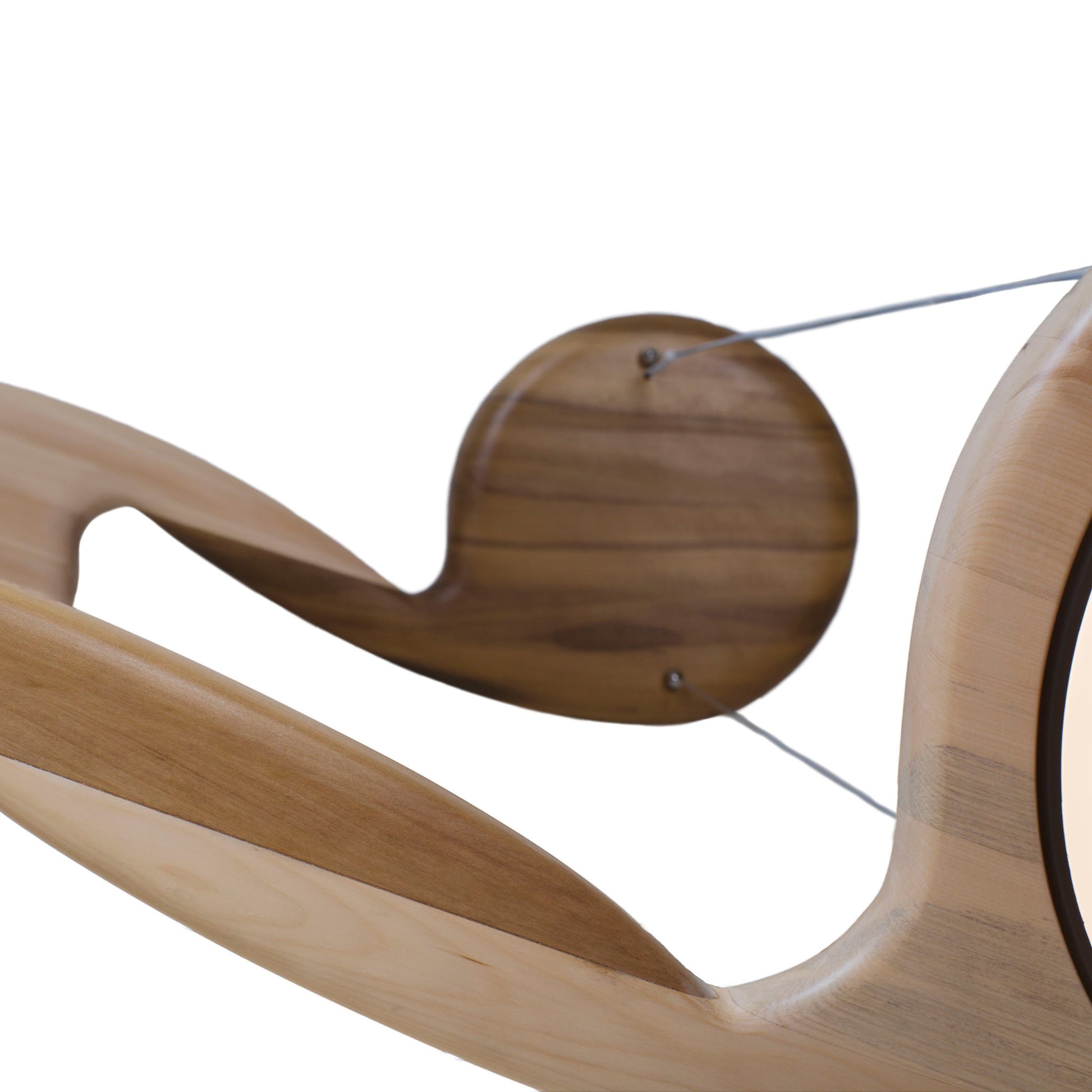 Joy kahikatea and pukatea native timber pendant light, handmade in Tauranga NZ — view 4