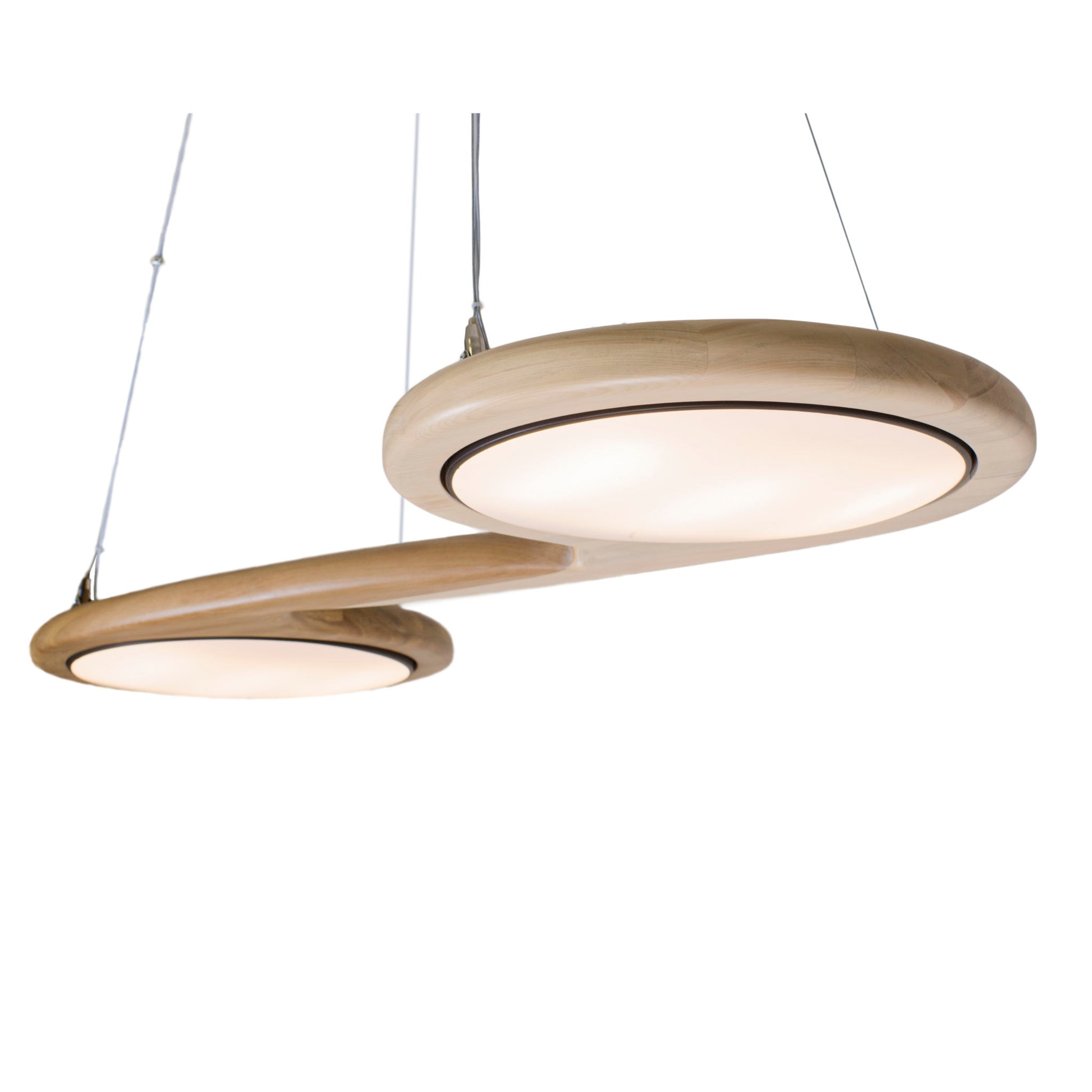 Joy kahikatea and pukatea native timber pendant light, handmade in Tauranga NZ — view 2