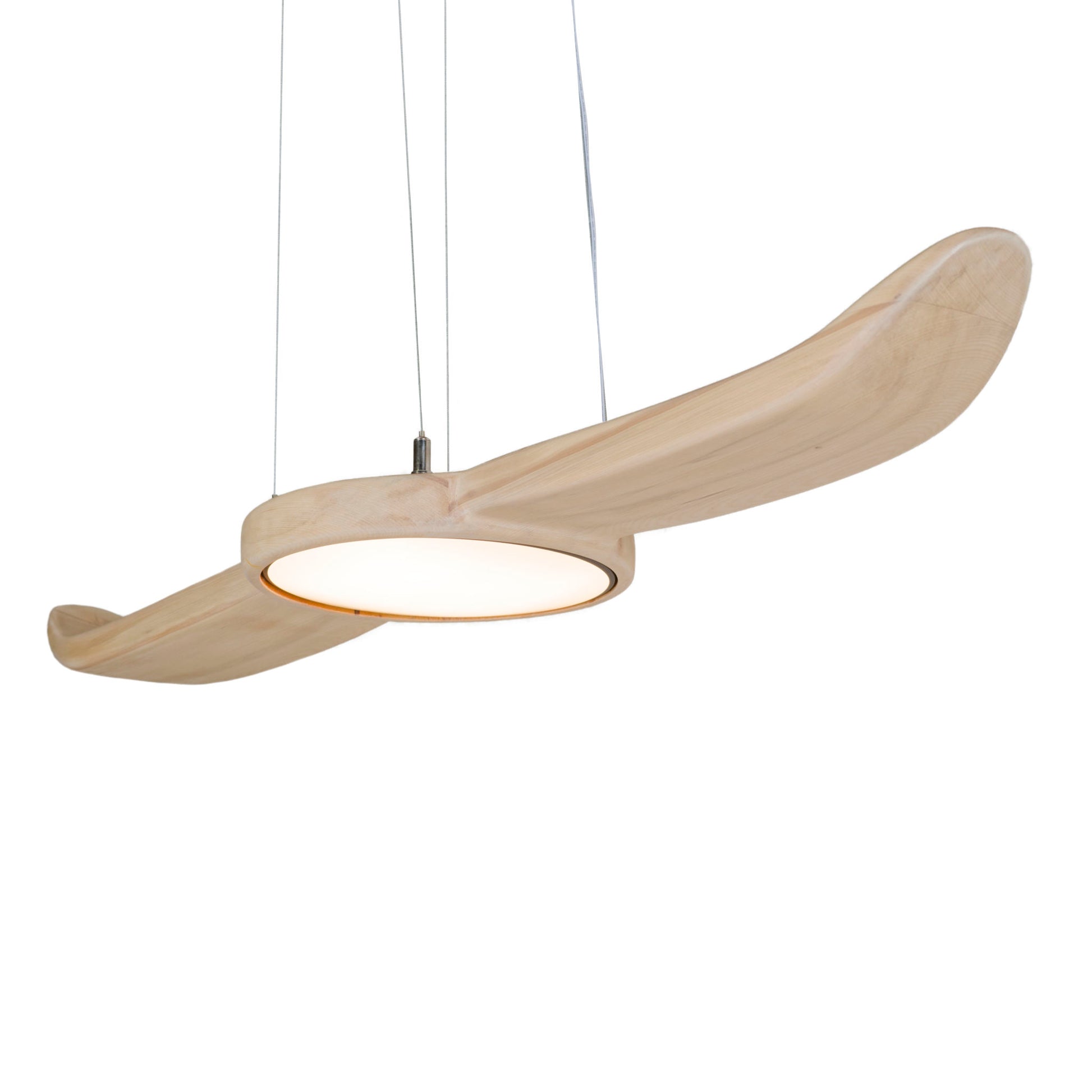 Johnathan kahikatea native timber pendant light, handmade in Tauranga NZ — view 2