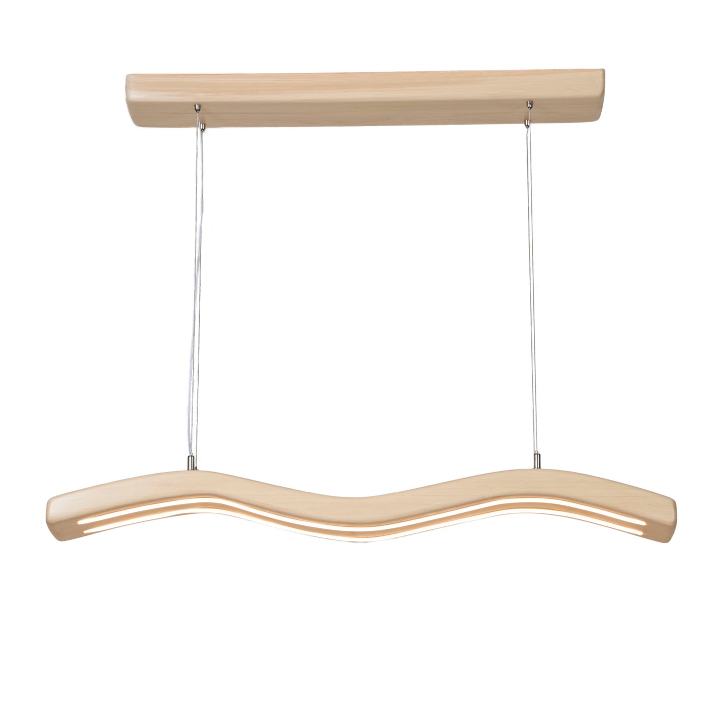 Waves native timber pendant light, handmade in Tauranga NZ — view 2