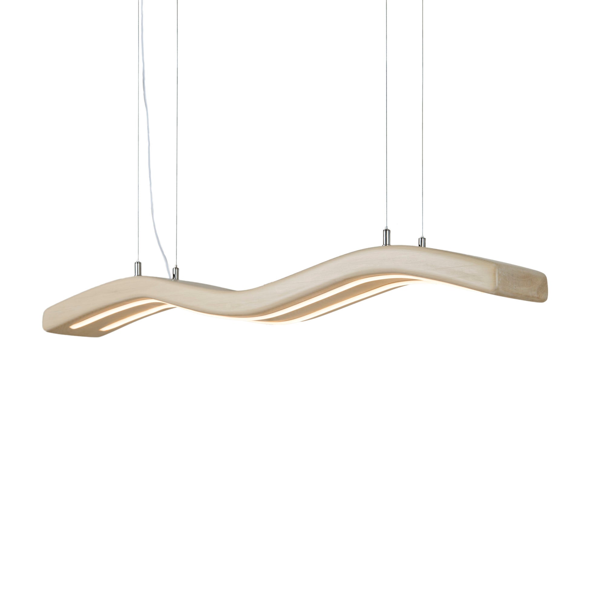 Waves native timber pendant light, handmade in Tauranga NZ — view 5