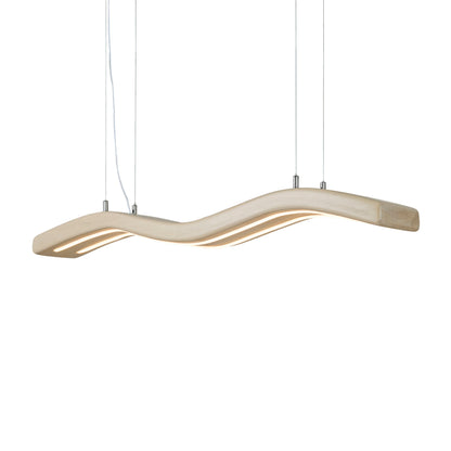 Waves native timber pendant light, handmade in Tauranga NZ — view 5