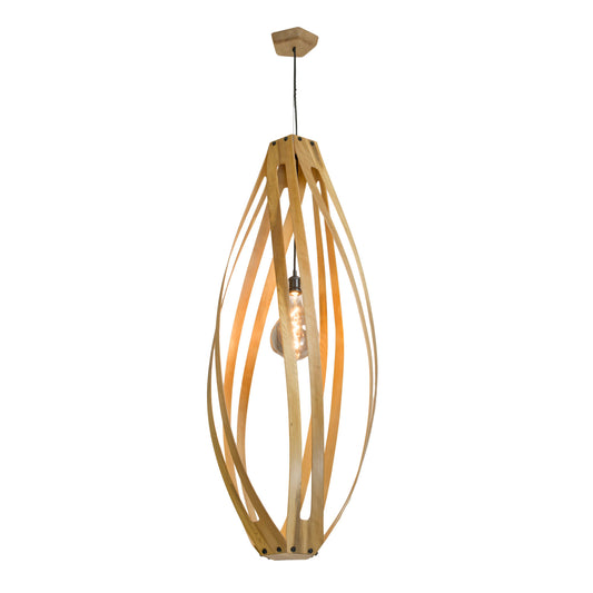 Twisties Albert pukatea native timber pendant light, handmade in Tauranga NZ