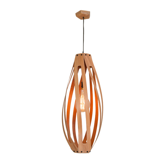 Twisties blonded matai native timber pendant light, handmade in Tauranga NZ