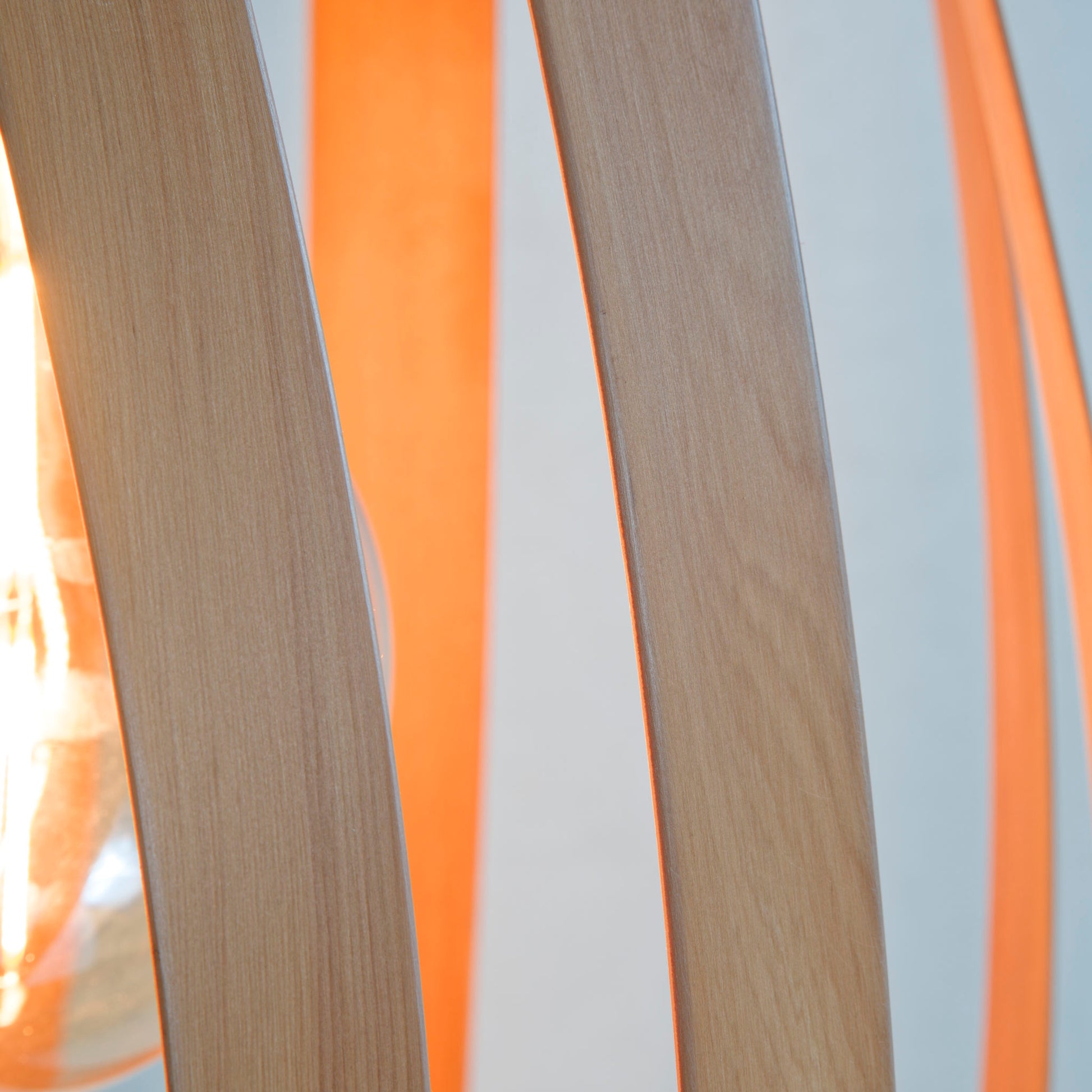 Twisties blonded matai native timber pendant light, handmade in Tauranga NZ — view 5