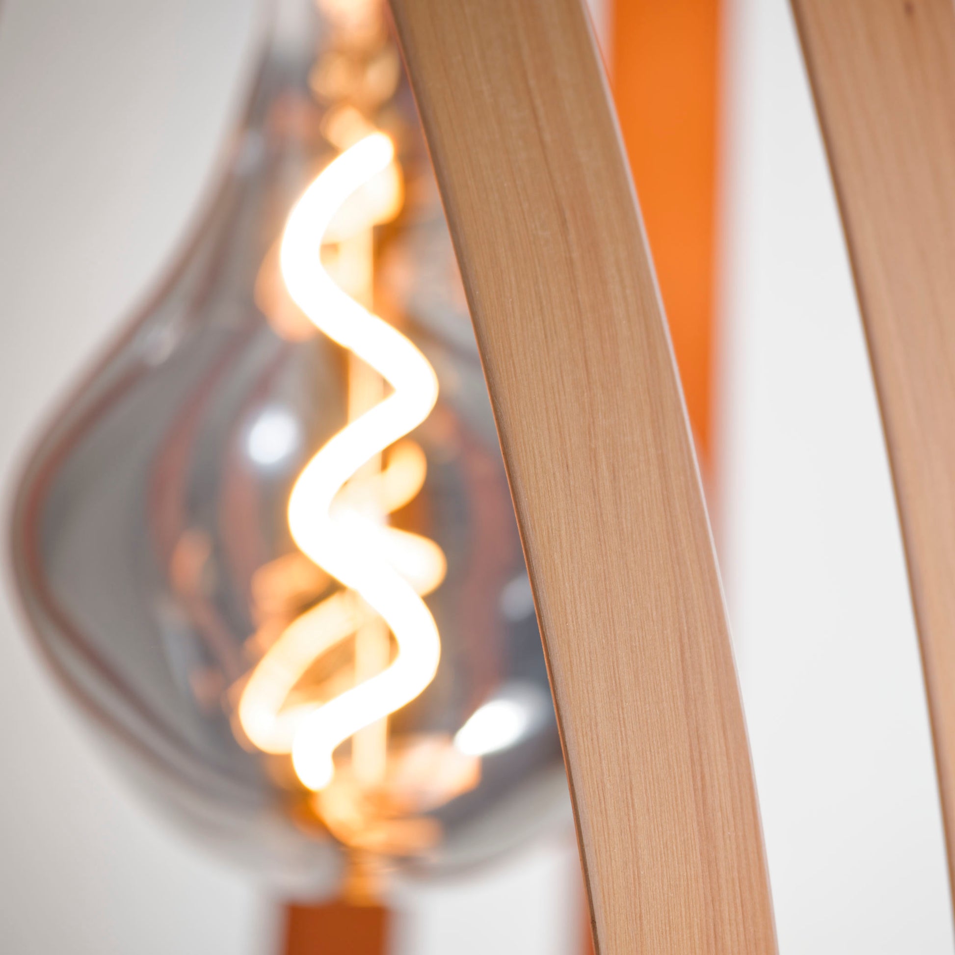 Twisties blonded matai native timber pendant light, handmade in Tauranga NZ — view 6
