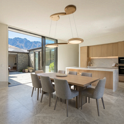 Joy kahikatea and pukatea native timber pendant light, handmade in Tauranga NZ — view 3