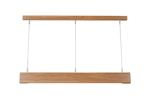 Semple Simon blonded miro native timber pendant light, handmade in Tauranga NZ