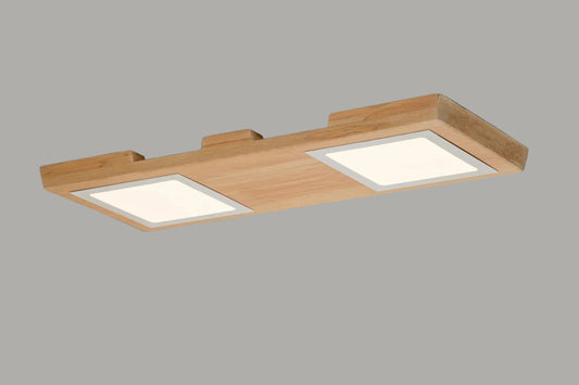 Hip and Square double rimu native timber light, handmade in Tauranga NZ